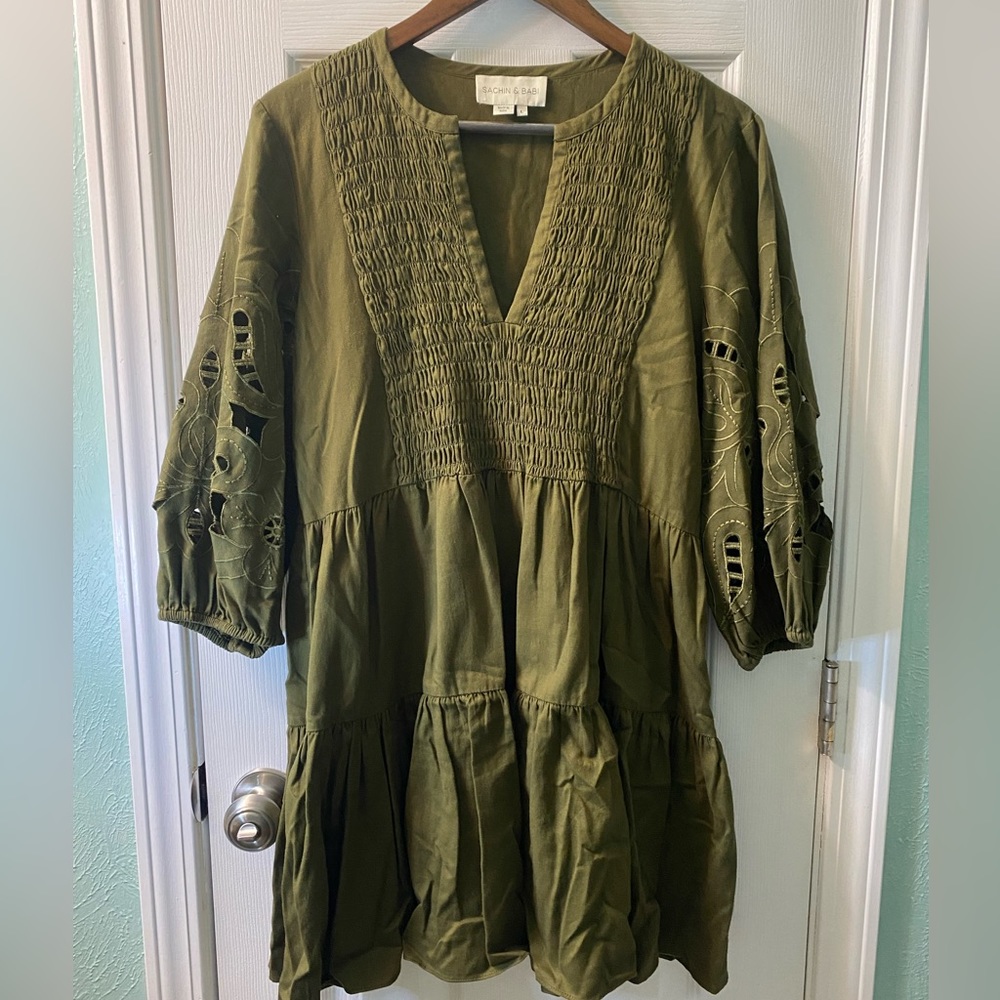 Sachin + Babi Kendall Dress in Olive - Picture 5 of 8